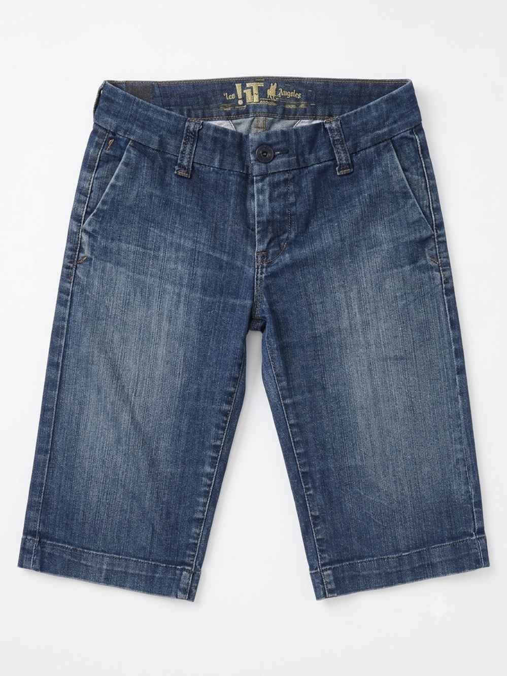 Vintage !iT Jeans Vintage Low Waisted Denim Bermuda Shorts skater Dark Wash Y2K